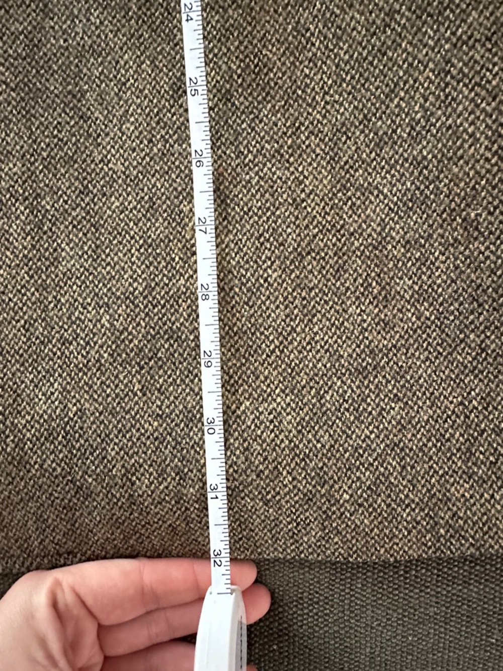 Jos. A. Bank Brown Herringbone Tweed Sport Coat with Tan Elbow Patches - Picture 9 of 11